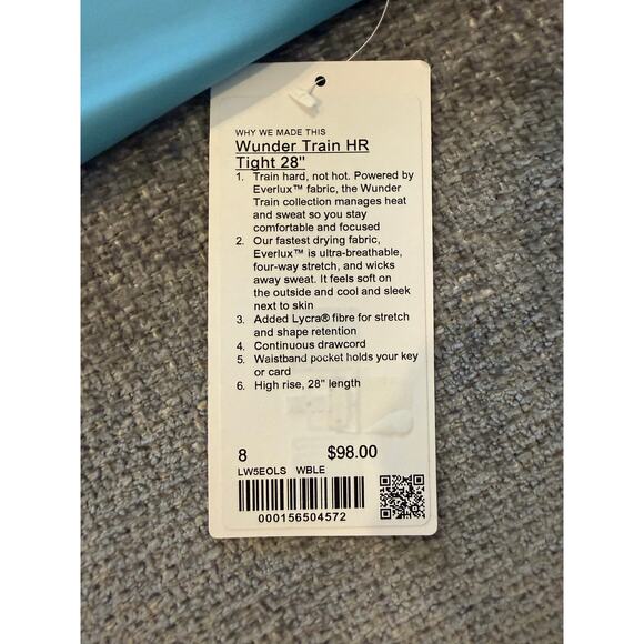 NWT Lululemon Wunder Train HR Tight 28"-8 - Picture 6 of 7
